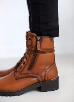 Αρβυλάκια δερμάτινα με φερμουάρ CARMELA 160270 - Ταμπά -The Fashion Project κατάστημα arvulakia dermatina me fermouar carmela 160270 106528 9064