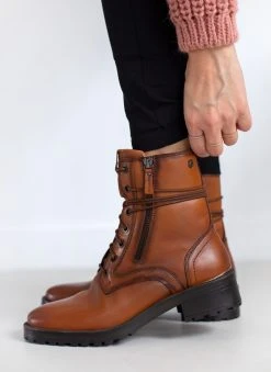 Αρβυλάκια δερμάτινα με φερμουάρ CARMELA 160270 - Ταμπά