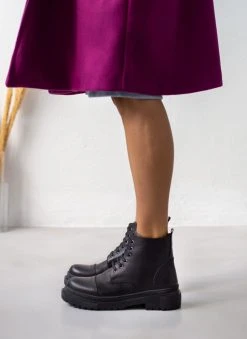 The Fashion Project Αρβυλάκια δερμάτινα με ραφή - Μαύρο -The Fashion Project κατάστημα arvulakia dermatina me rafi 108270 6ptd