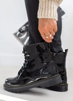 The Fashion Project Αρβυλάκια λουστρίνι με ραφή - Μαύρο -The Fashion Project κατάστημα arvulakia loustrini me rafi 108986 9v97