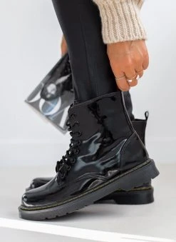 The Fashion Project Αρβυλάκια λουστρίνι με ραφή - Μαύρο