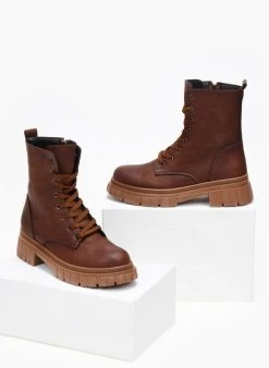 The Fashion Project Αρβυλάκια με Chunky σόλα - Καφέ -The Fashion Project κατάστημα arvulakia me chunky sola 109222 g1ny