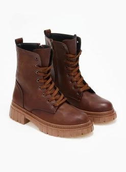 The Fashion Project Αρβυλάκια με Chunky σόλα - Καφέ -The Fashion Project κατάστημα arvulakia me chunky sola 109222 k4rw