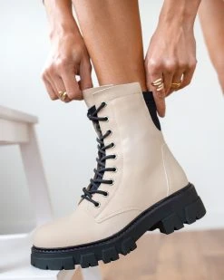 The Fashion Project Αρβυλάκια με Chunky σόλα και ελαστικά μέρη - Μπεζ