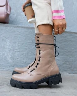 The Fashion Project Αρβυλάκια με Chunky σόλα και φερμουάρ - Πούρο