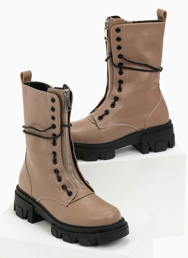 The Fashion Project Αρβυλάκια με Chunky σόλα και φερμουάρ - Πούρο 3 The Fashion Project Αρβυλάκια με Chunky σόλα και φερμουάρ - Πούρο - Image 3