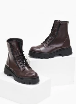 The Fashion Project Αρβυλάκια με διπλό φερμουάρ - Μπορντό -The Fashion Project κατάστημα arvulakia me diplo fermouar 109401 dusg