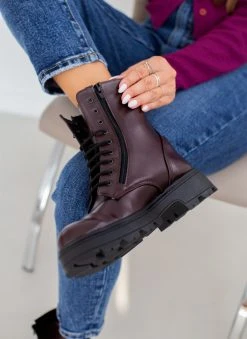 The Fashion Project Αρβυλάκια με διπλό φερμουάρ - Μπορντό -The Fashion Project κατάστημα arvulakia me diplo fermouar 109401 t8kw