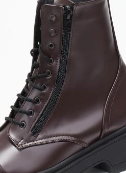 The Fashion Project Αρβυλάκια με διπλό φερμουάρ - Μπορντό -The Fashion Project κατάστημα arvulakia me diplo fermouar 109401 wuxh