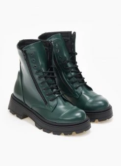 The Fashion Project Αρβυλάκια με διπλό φερμουάρ - Κυπαρισσί -The Fashion Project κατάστημα arvulakia me diplo fermouar 109402 kghk