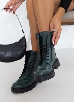 The Fashion Project Αρβυλάκια με διπλό φερμουάρ - Κυπαρισσί -The Fashion Project κατάστημα arvulakia me diplo fermouar 109402 salk