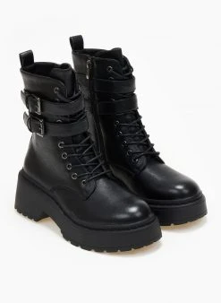 The Fashion Project Αρβυλάκια με διπλό ζωνάκι - Μαύρο -The Fashion Project κατάστημα arvulakia me diplo zwnaki 107966 rrs1