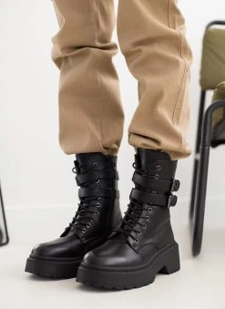 The Fashion Project Αρβυλάκια με διπλό ζωνάκι - Μαύρο -The Fashion Project κατάστημα arvulakia me diplo zwnaki 107966 sf13