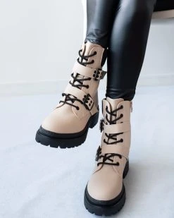 The Fashion Project Αρβυλάκια με διπλό ζωνάκι - Μπεζ 13 The Fashion Project Αρβυλάκια με διπλό ζωνάκι - Μπεζ -The Fashion Project κατάστημα arvulakia me diplo zwnaki 99252 3mbg