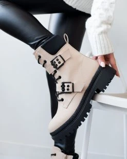 The Fashion Project Αρβυλάκια με διπλό ζωνάκι - Μπεζ