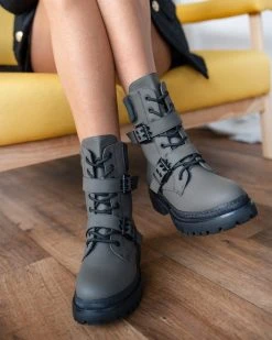 The Fashion Project Αρβυλάκια με διπλό ζωνάκι - Λαδί -The Fashion Project κατάστημα arvulakia me diplo zwnaki 99253 kv4t