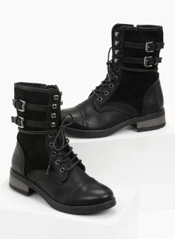 The Fashion Project Αρβυλάκια με διπλό ζωνάκι και εξωτερική ραφή - Μαύρο -The Fashion Project κατάστημα arvulakia me diplo zwnaki kai ekswteriki rafi 97029 k60u