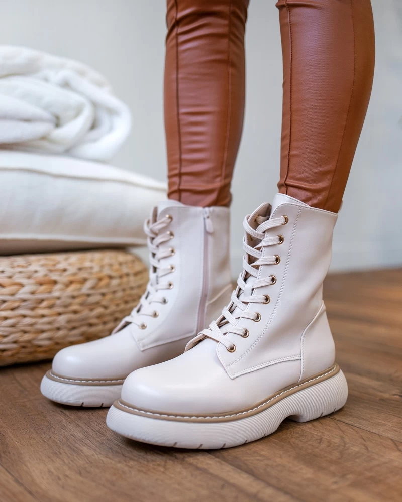 The Fashion Project Αρβυλάκια με διχρωμία στη ραφή - Μπεζ 1 The Fashion Project Αρβυλάκια με διχρωμία στη ραφή - Μπεζ