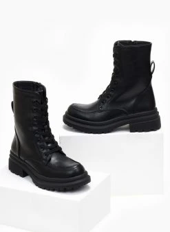 The Fashion Project Αρβυλάκια με εξωτερική ραφή - Μαύρο -The Fashion Project κατάστημα arvulakia me ekswteriki rafi 108753 ggcg