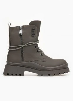 The Fashion Project Αρβυλάκια με εξωτερικό φερμουάρ - Χακί -The Fashion Project κατάστημα arvulakia me ekswteriko fermouar 95352 6p8y