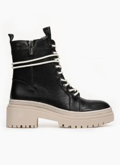 Xti Footwear Αρβυλάκια με εξωτερικό φερμουάρ Xti 77891 - Μαύρο/Μπεζ -The Fashion Project κατάστημα arvulakia me ekswteriko fermouar xti 77891 95425 vp2s