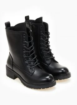 The Fashion Project Αρβυλάκια με κορδόνια - Μαύρο 12 The Fashion Project Αρβυλάκια με κορδόνια - Μαύρο -The Fashion Project κατάστημα arvulakia me kordonia 105871 igrv