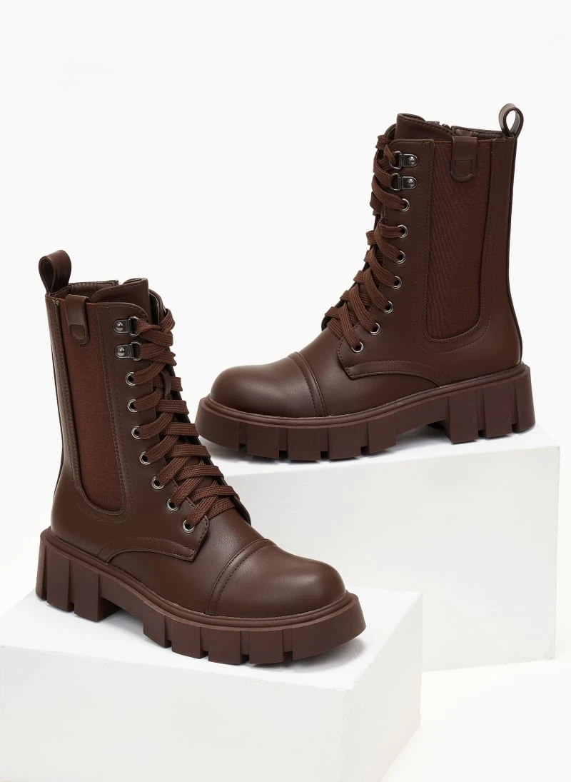 The Fashion Project Αρβυλάκια με λάστιχο στην εξωτερική πλευρά - Καφέ 5 The Fashion Project Αρβυλάκια με λάστιχο στην εξωτερική πλευρά - Καφέ - Image 5