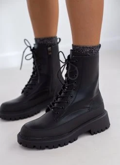 The Fashion Project Αρβυλάκια με ψηλή τρακτερωτή σόλα - Μαύρο