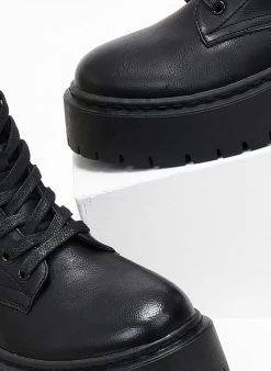 The Fashion Project Αρβυλάκια με ψηλή τρακτερωτή σόλα - Μαύρο -The Fashion Project κατάστημα arvulakia me psili trakterwti sola 107950 i2o3