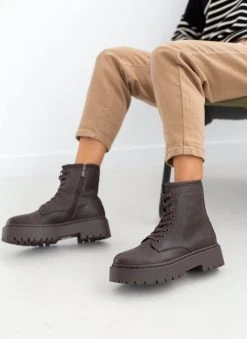 The Fashion Project Αρβυλάκια με ψηλή τρακτερωτή σόλα - Καφέ -The Fashion Project κατάστημα arvulakia me psili trakterwti sola 107951 09re