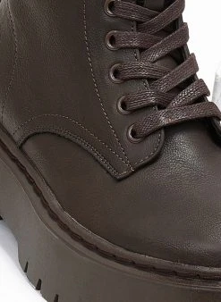 The Fashion Project Αρβυλάκια με ψηλή τρακτερωτή σόλα - Καφέ -The Fashion Project κατάστημα arvulakia me psili trakterwti sola 107951 6kkn