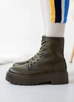 The Fashion Project Αρβυλάκια με ψηλή τρακτερωτή σόλα - Λαδί -The Fashion Project κατάστημα arvulakia me psili trakterwti sola 107953 pfp1