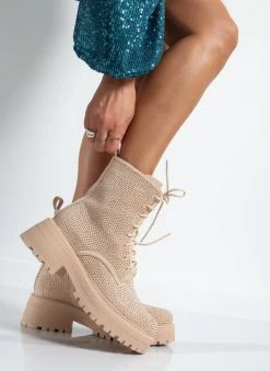 The Fashion Project Αρβυλάκια με Strass - Μπεζ -The Fashion Project κατάστημα arvulakia me strass 109365 upia