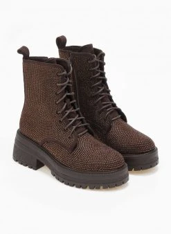 The Fashion Project Αρβυλάκια με Strass - Καφέ 14 The Fashion Project Αρβυλάκια με Strass - Καφέ -The Fashion Project κατάστημα arvulakia me strass 109435 48zc