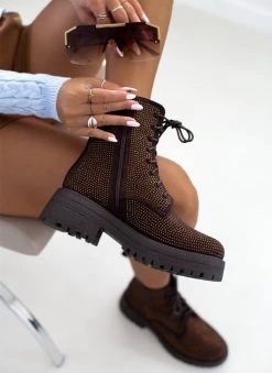 The Fashion Project Αρβυλάκια με Strass - Καφέ 13 The Fashion Project Αρβυλάκια με Strass - Καφέ -The Fashion Project κατάστημα arvulakia me strass 109435 cc3t