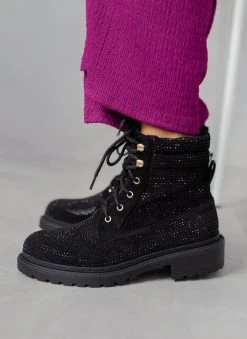 The Fashion Project Αρβυλάκια με Strass και εξωτερικές ραφές - Μαύρο