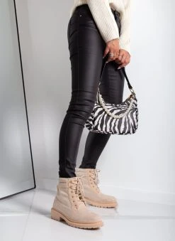 The Fashion Project Αρβυλάκια με Strass και εξωτερικές ραφές - Μπεζ -The Fashion Project κατάστημα arvulakia me strass kai ekswterikes rafes 109438 5vpg