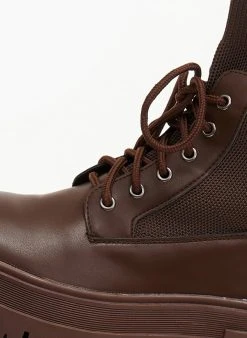 The Fashion Project Αρβυλάκια με σχέδιο κάλτσα στη γάμπα - Καφέ -The Fashion Project κατάστημα arvulakia me sxedio kaltsa sti gampa 105847 538a