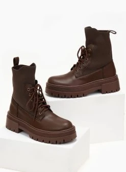 The Fashion Project Αρβυλάκια με σχέδιο κάλτσα στη γάμπα - Καφέ -The Fashion Project κατάστημα arvulakia me sxedio kaltsa sti gampa 105847 8uj7