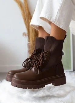 The Fashion Project Αρβυλάκια με σχέδιο κάλτσα στη γάμπα - Καφέ