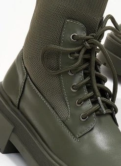 The Fashion Project Αρβυλάκια με σχέδιο κάλτσα στη γάμπα - Λαδί -The Fashion Project κατάστημα arvulakia me sxedio kaltsa sti gampa 105848 zvj2