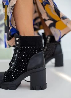 The Fashion Project Αρβυλάκια με τακούνι και τρουκς - Μαύρο -The Fashion Project κατάστημα arvulakia me takouni kai trouks 109318 ekvk