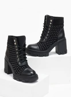 The Fashion Project Αρβυλάκια με τακούνι και τρουκς - Μαύρο -The Fashion Project κατάστημα arvulakia me takouni kai trouks 109318 fz3h