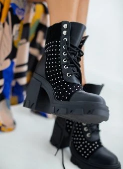 The Fashion Project Αρβυλάκια με τακούνι και τρουκς - Μαύρο -The Fashion Project κατάστημα arvulakia me takouni kai trouks 109318 jsij