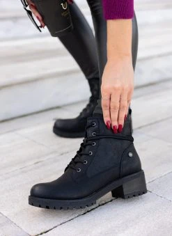 Αρβυλάκια με τετράγωνο τακούνι Refresh 170145 - Μαύρο