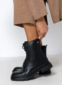 Xti Footwear Αρβυλάκια με τρακτερωτή σόλα Xti 140206 - Μαύρο