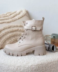 The Fashion Project Αρβυλάκια με ζωνάκι - Μπεζ -The Fashion Project κατάστημα arvulakia me zwnaki 106101 71us