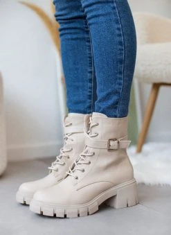 The Fashion Project Αρβυλάκια με ζωνάκι - Μπεζ -The Fashion Project κατάστημα arvulakia me zwnaki 106101 whi3