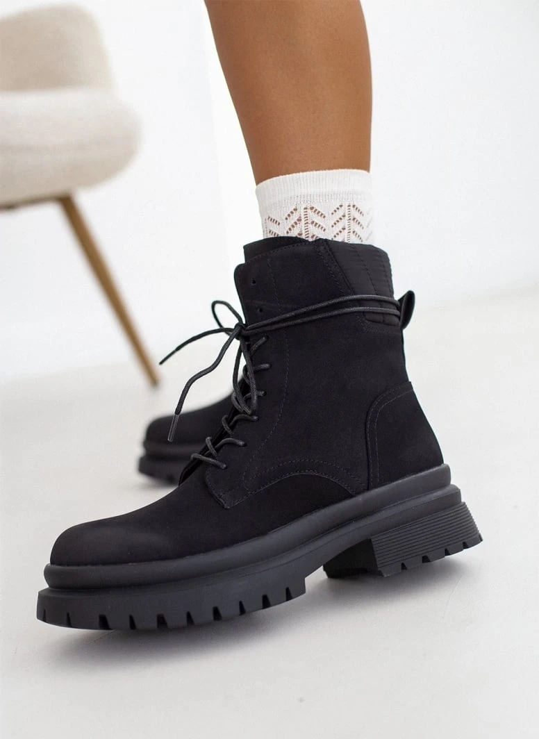 The Fashion Project Αρβυλάκια Suede με καπιτονέ σχέδιο - Μαύρο 4 The Fashion Project Αρβυλάκια Suede με καπιτονέ σχέδιο - Μαύρο - Image 4