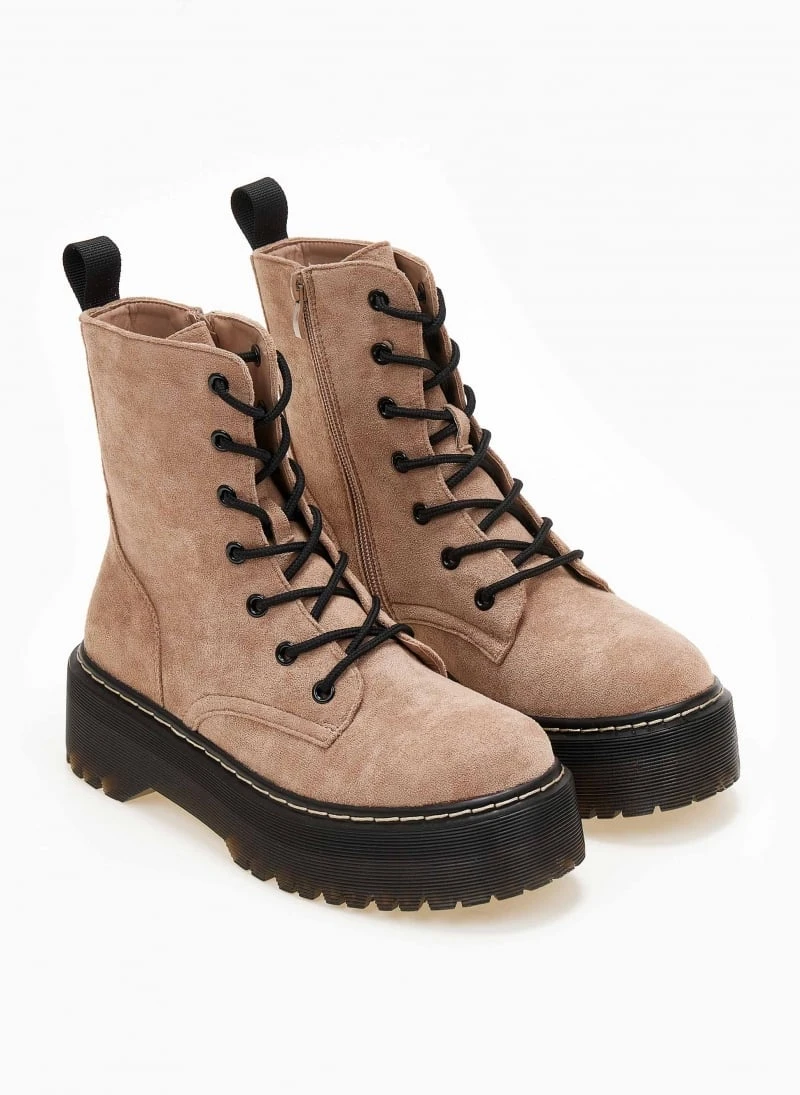 The Fashion Project Αρβυλάκια Suede με ψηλή τρακτερωτή σόλα - Πούρο 3 The Fashion Project Αρβυλάκια Suede με ψηλή τρακτερωτή σόλα - Πούρο - Image 3